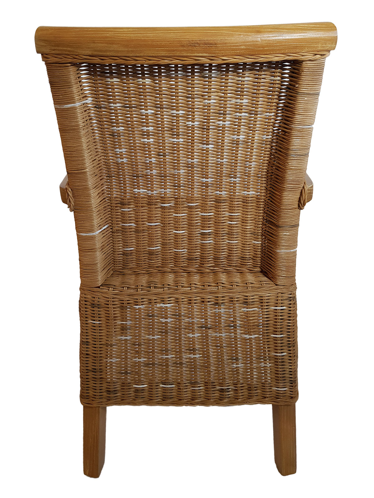 Rattanstuhl Perth in zwei Farben mit Armlehnen