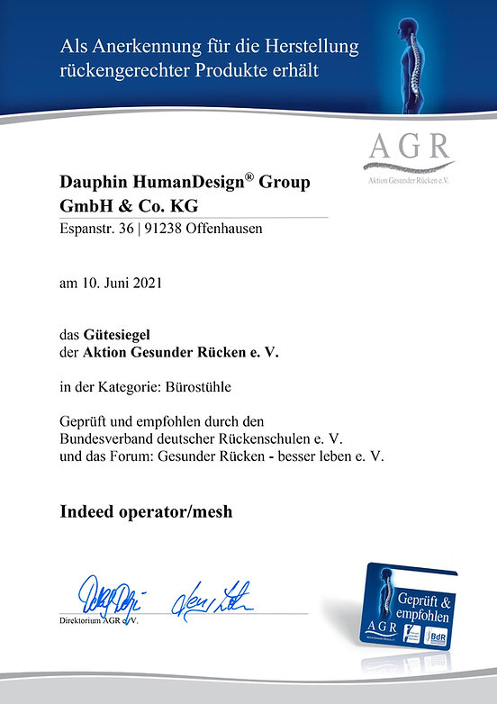 Drehstuhl Indeed operator