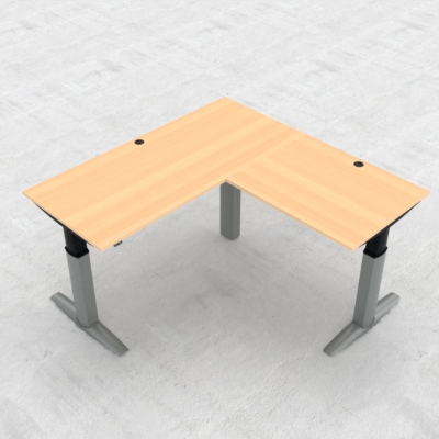 Steh-/Sitz-Eck-Schwerlast-Schreibtisch 501-23E