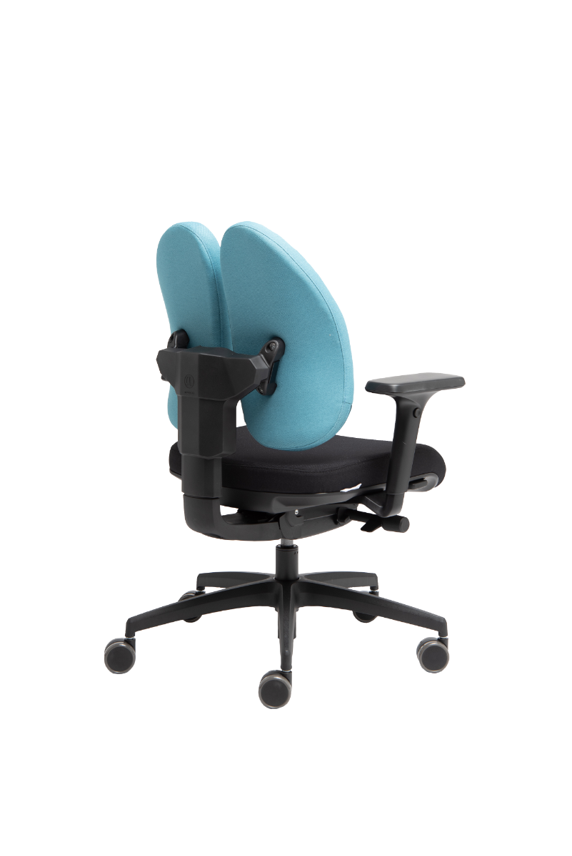 MUVBACK | ergonomischer Bürostuhl | zweigeteilte bewegliche Rückenlehne